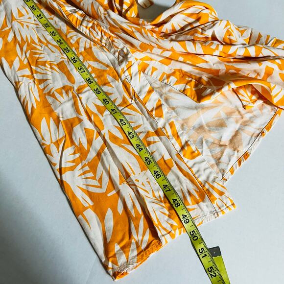 Campania Fantastica Palm Spring Button Up Sleeveless Dress Size S Small Yellow - Picture 7 of 8